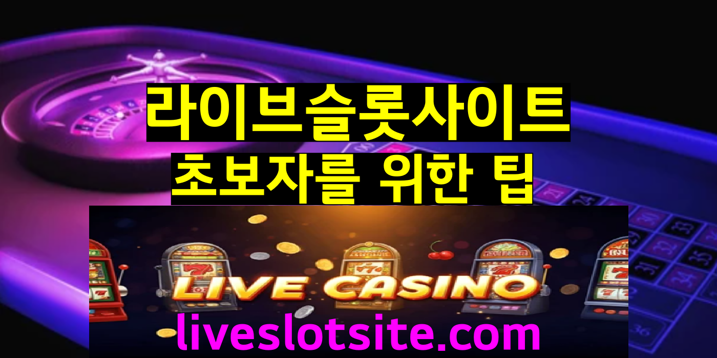 라이브슬롯사이트 초보자를 위한 팁